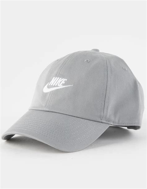 NIKE Sportswear Heritage 86 Futura Washed Strapback Hat GRAY Tillys