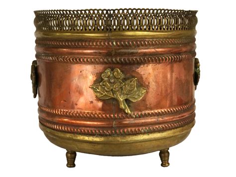 Antique French Copper And Brass Planter Gifts For Gardner Indoor