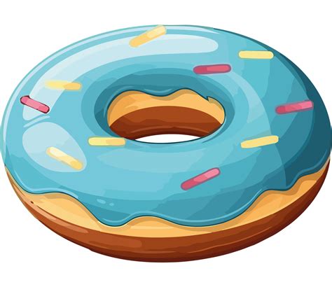 A Blue Donut With Sprinkles On It 49671051 Png