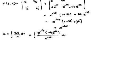 Solved In This Problem You Will Use Variation Of Parameters To Solve The Nonhomogeneous