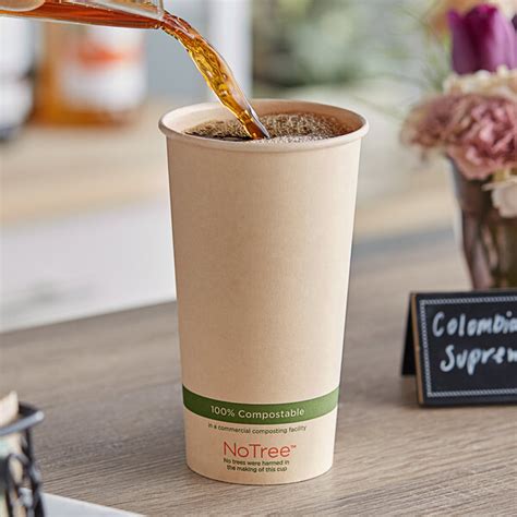 World Centric Notree Oz Natural Compostable Paper Hot Cup Case