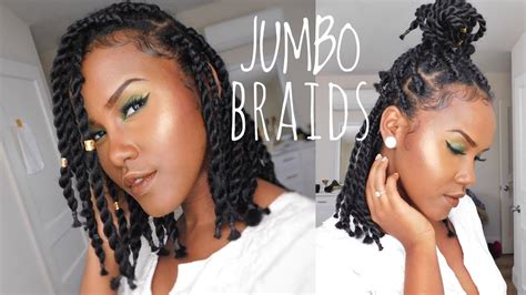 How To Do Short Chunky Jumbo Box Braidtwist On Natural Hair By