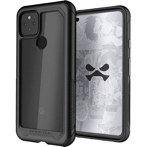 Funda GHOSTEK Atomic Para Pixel 5 Aluminio Negra Transparente