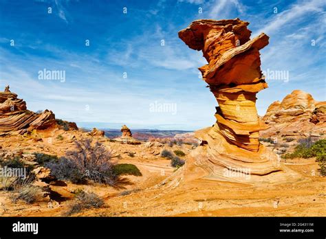 Sandstone Rock Formation In Desert Coyote Buttes South Paria Canyon