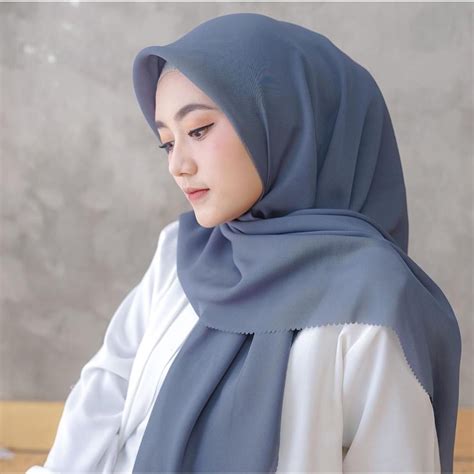 Jual Hijab Segi Empat Polos Laser Cut Basic Voal Pollycotton Premium