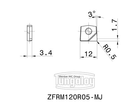 ZFR MJ ZFRM120R05 MJ 6725885 Tungaloy Cutting Tools Metal