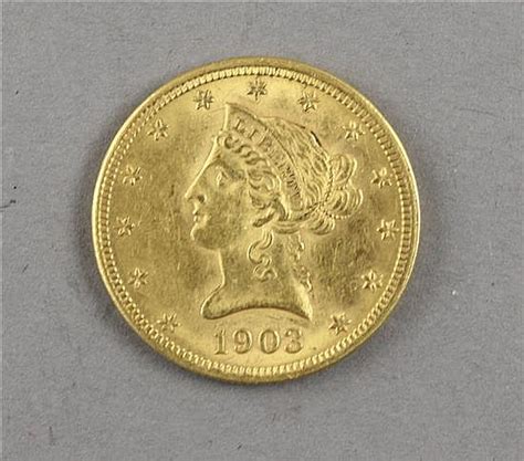 Lot U S 10 Dollar Gold Coin 1903 O