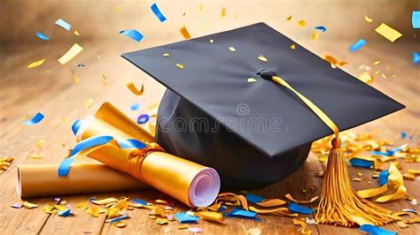 Back To School Graduation Background with Toga, Graduation Cap, and ...