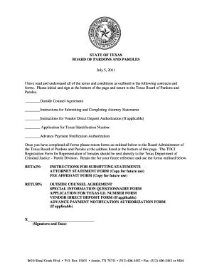 Fillable Online Tdcj State Tx State Of Texas Board Of Pardons And