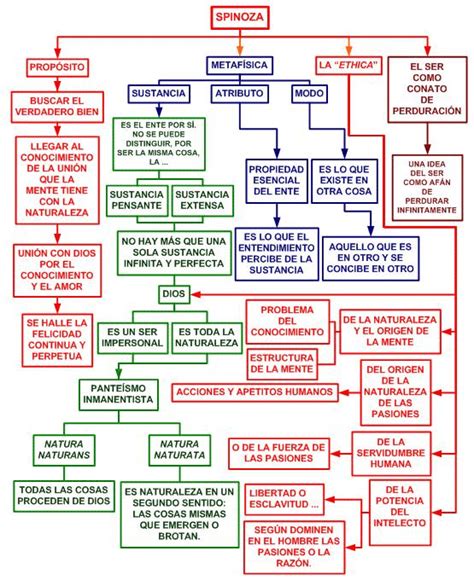 Filosofia Moderna Once A Mapa Conceptual Spinoza