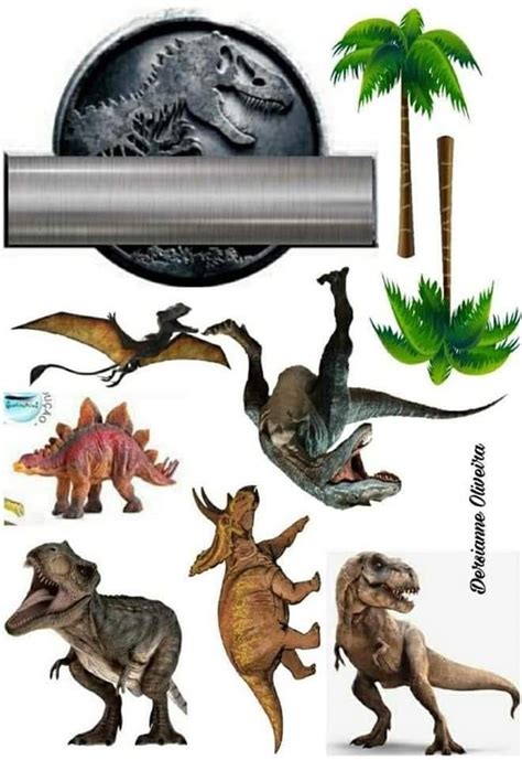 Pin By Denise Canabrava On 1 Topo Bolo Dinossauro Jurassic Park Topper Jurassic Park Birthday