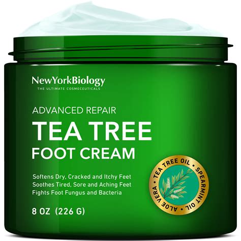 Buy New York Biology Tea Tree Oil Foot Cream For Dry Cracked Feet