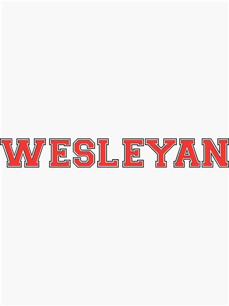 "Wesleyan University Large Logo" Sticker by SweetTexas | Redbubble