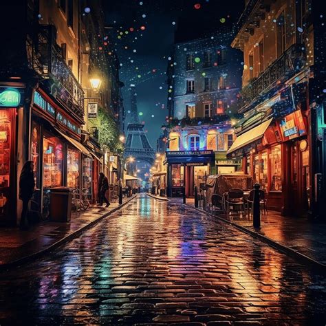 Premium Ai Image Nightlife Of Paris Where The City Lights Blur Into A