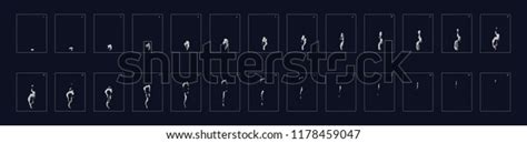 Smoke Animation Effect Animation Smoke Sprite Stock Vector (Royalty ...