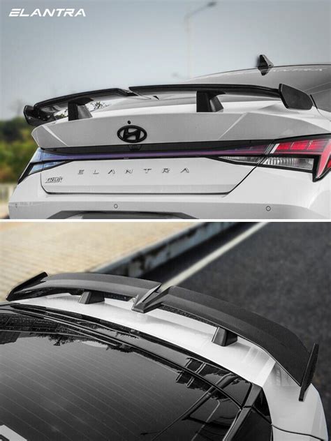 For Hyundai Elantra Glossy Black Abs Rear Tail Trunk Spoiler