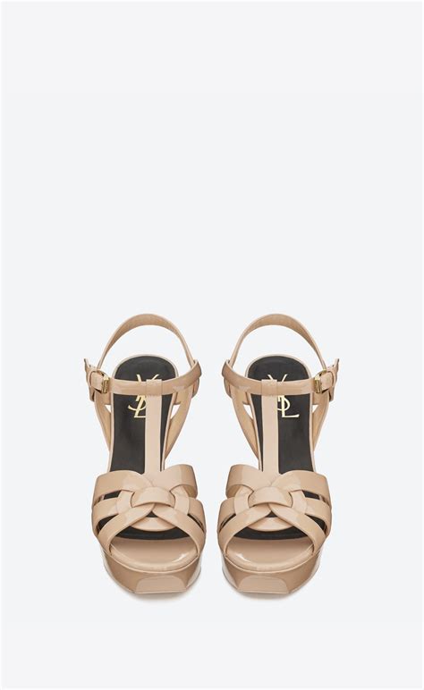 Saint Laurent ‎tribute Sandal In Patent Leather ‎