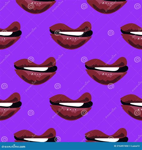 Red Female Lips Collection Collection Of Woman S Lips Expressed Vector