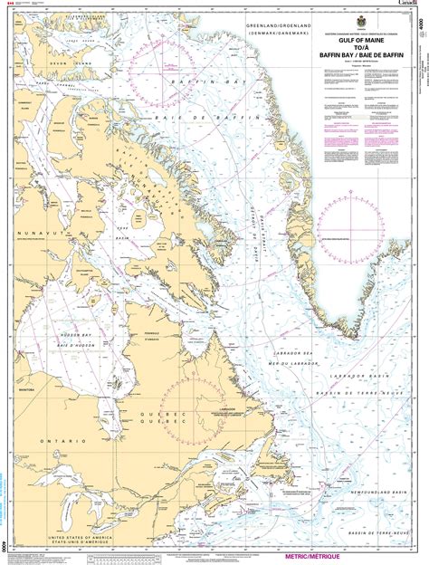 Chs Nautical Chart Chs4000 Gulf Of Maine Toa Baffin Bay Baie De Baffin