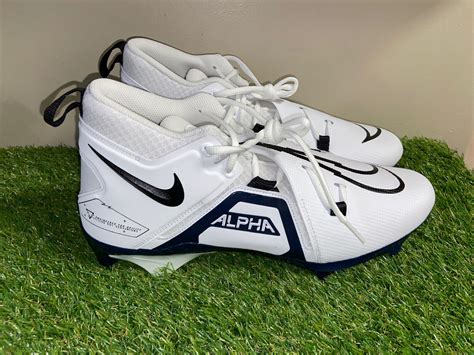 Nike Alpha Menace Pro Football Cleat White Navy Black Ct Mens