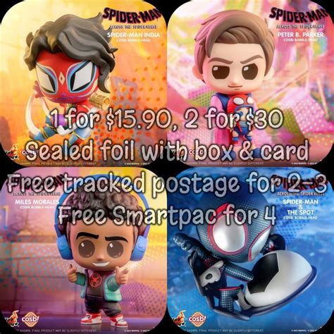WTS Hot Toys Cosbi Spider Man Across The Spiderverse Blind Box Series Hobbies Toys Toys
