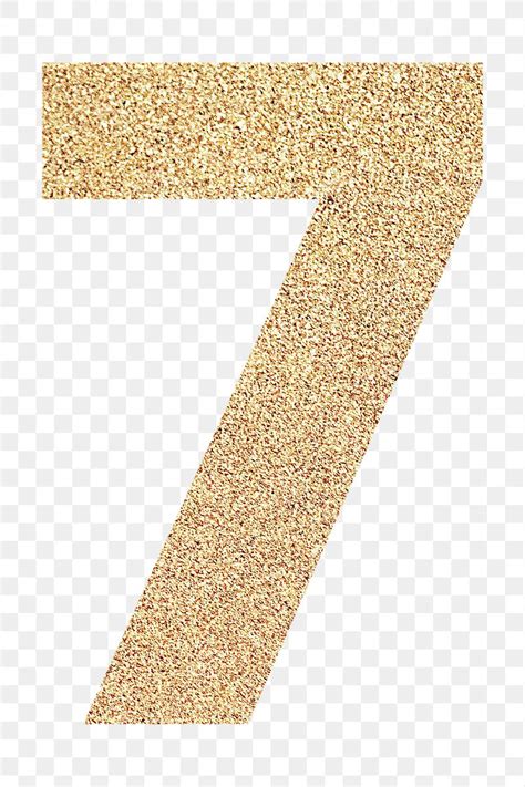 golden glitter number set  transparent png