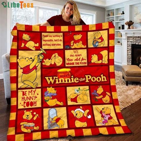 Pooh Bear Winnie The Pooh Disney Quilt Blanket Ts For Disney Lovers Perfect Ts For Your