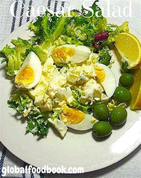 Caesar Salad With Hard Boiled Eggs