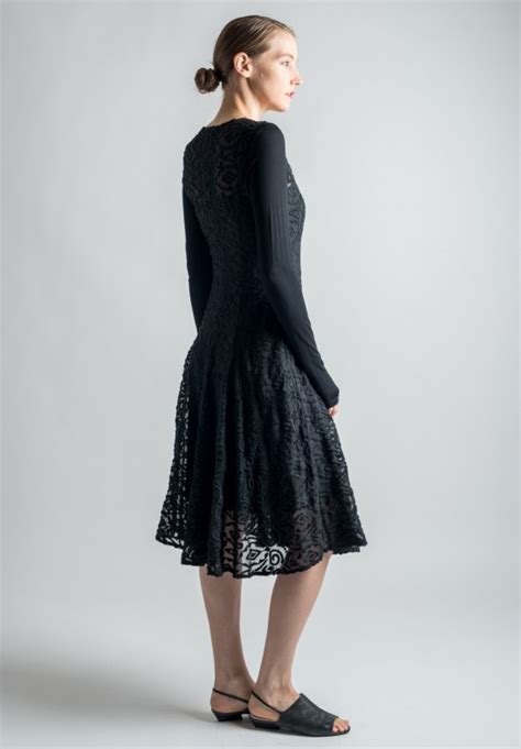 Anett Röstel Embroidered Dress in Black Santa Fe Dry Goods Workshop