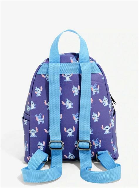 Lilo Stitch Poses Purple Mini Backpack Bag Nwt Cardholder