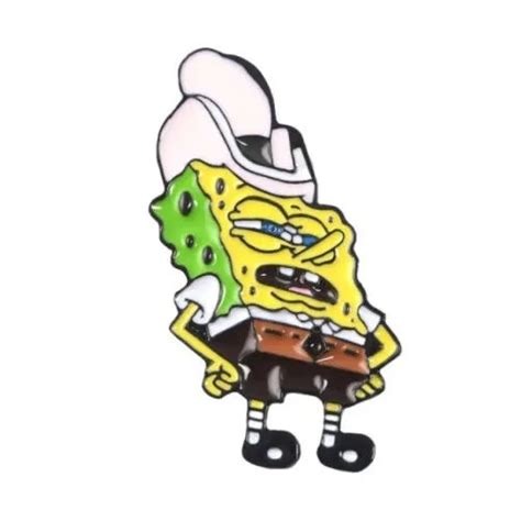 SPONGEBOB SQUAREPANTS PIN - Pathetic Cowboy SpongeBob Meme Badge - UK ...