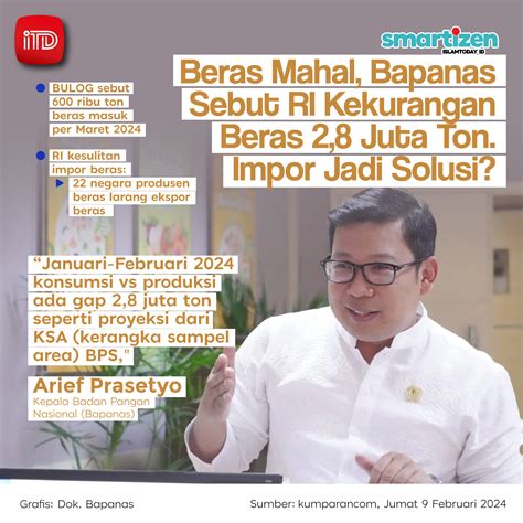 Beras Mahal Bapanas Sebut Ri Kekurangan Beras Juta Ton Impor Jadi