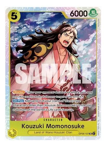 One Piece Card Game Kozuki Momonosuke Op06 107 Sr Meses sin interés