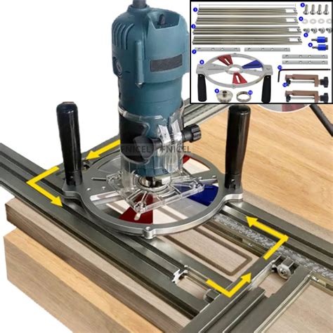 Holz Router Fräsen Nut Jig System Holz Trimmen Maschine Gravur Guide