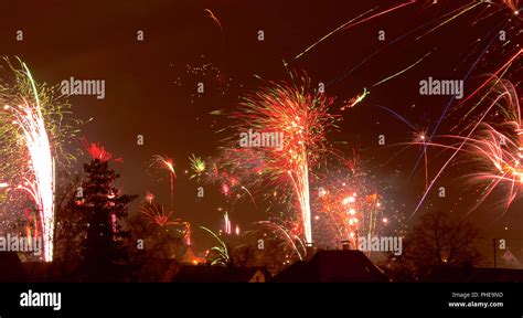 Fireworks New Years Eve Stock Photo Alamy