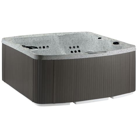Lifesmart Spas Leganza Person Plug Play Square Hot Tub Spa W Jets Locking Tub Cover Sea
