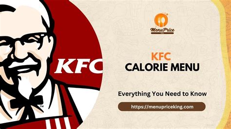 KFC Calorie Menu [Updated [2025] - Menu Price King