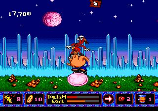 Screenshot Of ToeJam Earl In Panic On Funkotron Genesis 1993