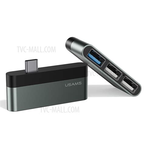 Wholesale USAMS US-SJ461 Type-C Mini HUB Type-C to 3 USB 3.0 / 2.0 ...