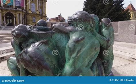 The Well Of Life Sculpture In Zagreb Croatia Stock Footage Video Of