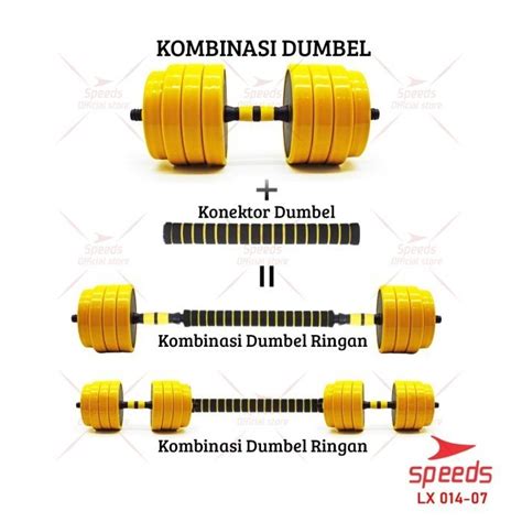 Jual Speeds Dumbell Barbel Set Max 40Kg Tiang Angkat Beban Fitness 014