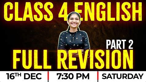 Class 4 English Christmas Exam Full Chapter Revision Exam Winner