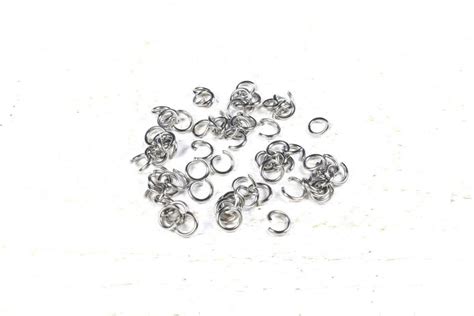 100 Anneaux De Jonction En Acier Inoxydable Inox 6 X 1mm