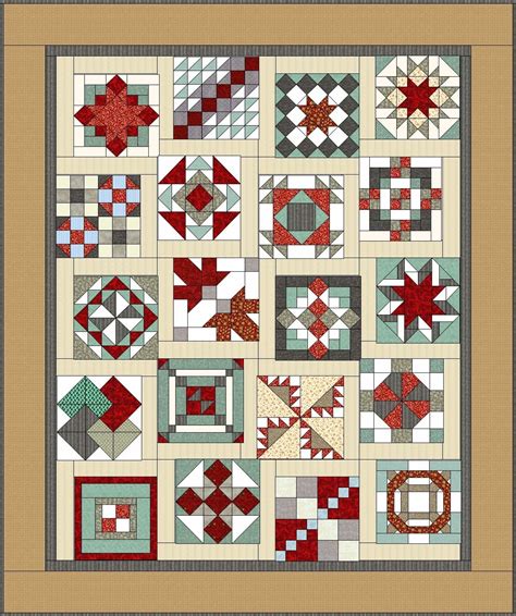 Settings Two Side Sashing Sampler Quilts Barn Quilt Patterns Quilt