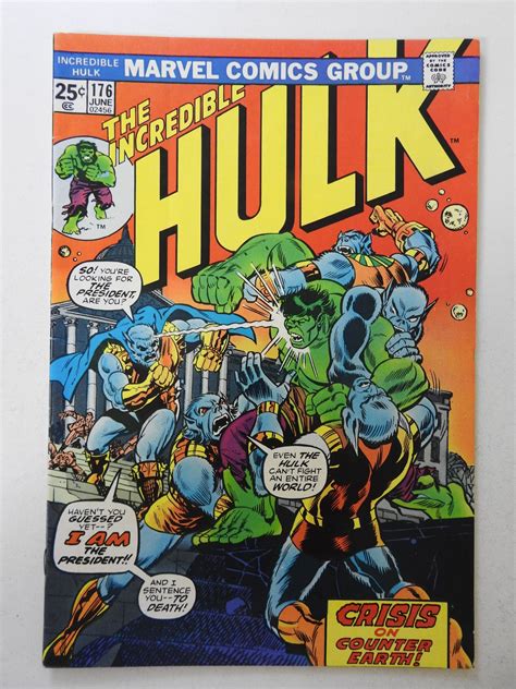 The Incredible Hulk Vg Fn Condition Mvs Intact Stain Bc