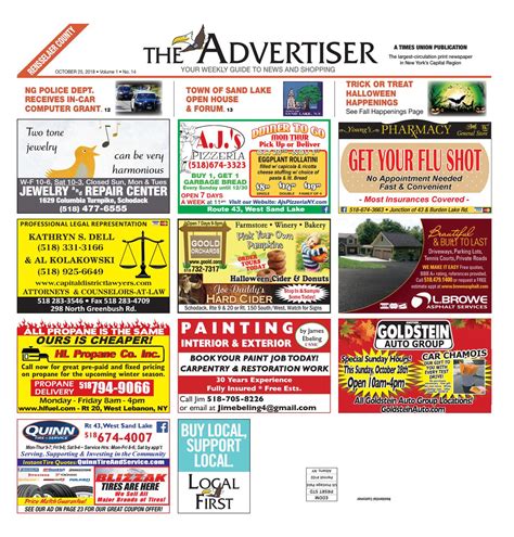 Local First The Advertiser 102518 By Capital Region Weekly Newspapers