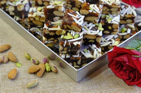 Milk Powder Barfi Also Known As Mava Dryfruits Burfi White Khoya Burfi