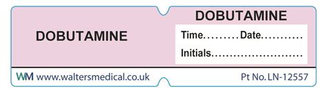 Line Label Dobutamine Walters Medical