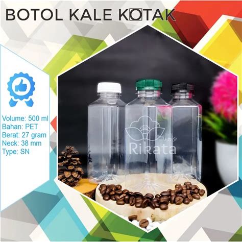 Promo Ecer Botol Kale Kotak Ml Super Tebal Botol Plastik Kale