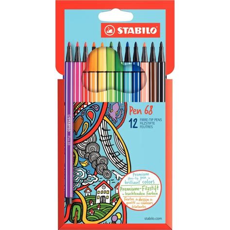 Etui De 12 Feutres Stabilo Pen 68